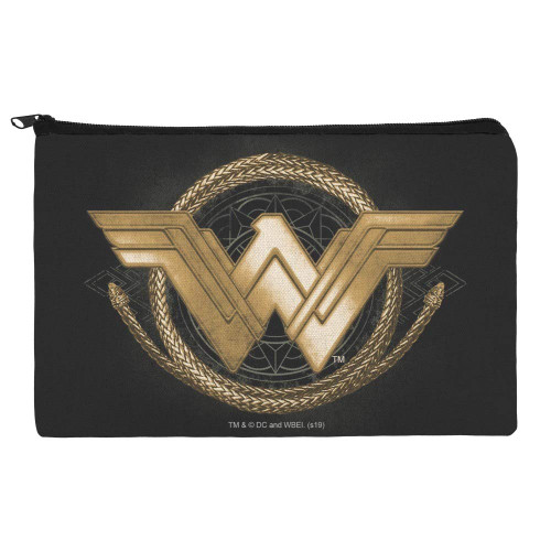 GRAPHICS & MORE Wonder Woman Movie Golden Lasso Logo Makeup Cosmetic Bag Organizer Pouch