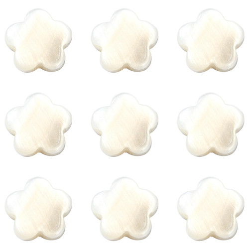 LiQunSweet 30 Pcs Electroplate Natural Freshwater Shell Beads White Flower Loose Spacer Beads for DIY Jewelry Making Bracelets Necklaces Earrings