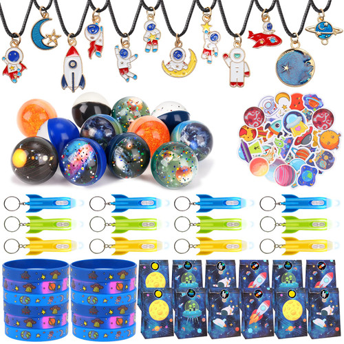 C.N. 110PCS Space Party Favors Set,Outer Space Themed Party Supplies for Kids Space Toys Goodie Bag Pinata Stuffers Astronaut Galaxy Party Favors Classroom Prizes Return Gift for Kids Birthday