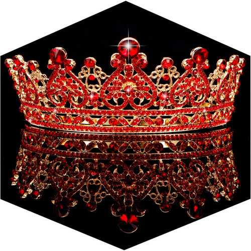 TOBATOBA Red Tiaras and Crowns for Women Queen of Hearts Crown, Gothic Red Crown Royal Queen Crown Baroque Crown Princess Tiara Queen of Hearts Costume Women Birthday Pageant Halloween Costume Cosplay
