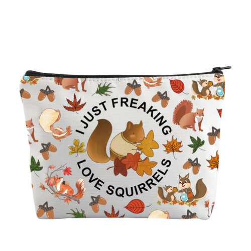 FUSTMW Squirrel Makeup Bag Squirrel Gifts for Squirrel Lovers Squirrel Cosmetic Bag Travel Toiletry Bag Funny Squirrel Gifts (squirrel bag)