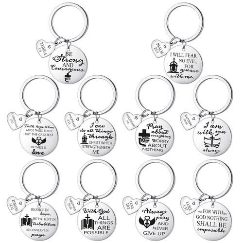 10 Pieces Christian Keychains for Women Bible Verse Keychain Christian Mom Gift for Women Faith Religious Keychains for Women Men Christian Inspirational Keychains Easter Prayer Christian Keyring 10 Pieces Christian Keychains for Women Bible Verse Keychain Christian Mom Gift for Women Faith Religious Keychains for Women Men Christian Inspirational Keychains Easter Prayer Christian Keyring