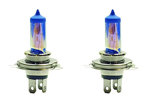 GP Thunder GP85-H4 Blue White 12V 75W/70W Hi/Lo Halogen Xenon Bulb with Quartz Glass (High Wattage 8500K White+Blue 9003 H4 2 Bulbs)