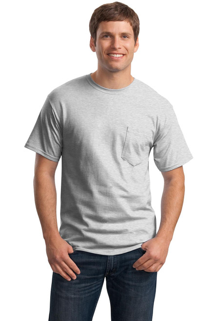 Hanes TAGLESS Pocket T-Shirt_Ash_3XL
