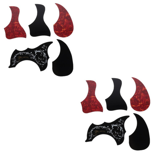 SUPVOX 10 Pcs Guitar Scratch Guard Guitar Pickguards Celluloid Scratch Plates Thumb Guard P Bass Pickups Pickguard for Ukulele Thumb Picks Guitar Pickguard Stickers Celluloid Pickguards