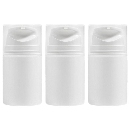 Beaupretty 3pcs 30ml Airless Pump Jars Empty Travel Refillable Makeup Jar Acrylic Press Cosmetic Containers Leakproof Vacuum Face Cream Bottle for Travel Home