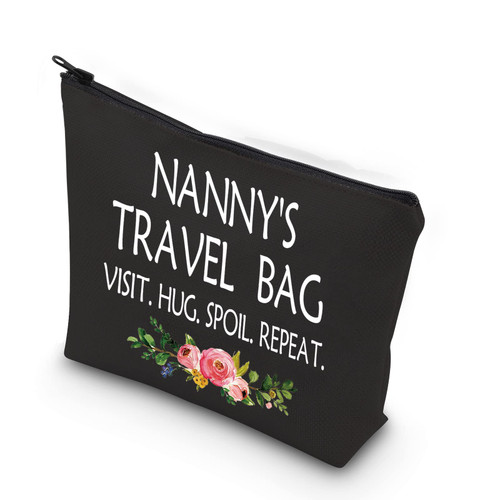WCGXKO Nanny Gift Mother's Day Gift for Nanny Grandma Travel Gift Toiletry Bag Nanny Gift from Grandchildren (NANNY'S TRAVEL black) WCGXKO Nanny Gift Mother's Day Gift for Nanny Grandma Travel Gift Toiletry Bag Nanny Gift from Grandchildren (NANNY'S TRAVEL black)