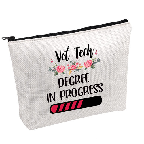 PWHAOO Future Vet Tech Makeup Bag Veterinarian Gift Vet Student Gift Vet Tech Degree In Progress Cosmetic Bag (Vet Tech Degree In Progress B) PWHAOO Future Vet Tech Makeup Bag Veterinarian Gift Vet Student Gift Vet Tech Degree In Progress Cosmetic Bag (Vet Tech Degree In Progress B)