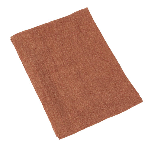 Creative Co-Op Stonewashed Linen Decorative Dining and Kitchen, Rust Tea Towel, Orange