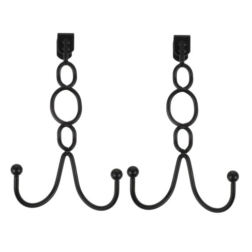 WATIIFUFU 2pcs Door Hook Towel Hanger Wall Mounted Single Hanger hat Hook Hanger Laundry Room Hooks Wall Coat Rail Coat Rack Hooks Wall-Mounted Garment Hooks Multifunction Iron Clothes Rail