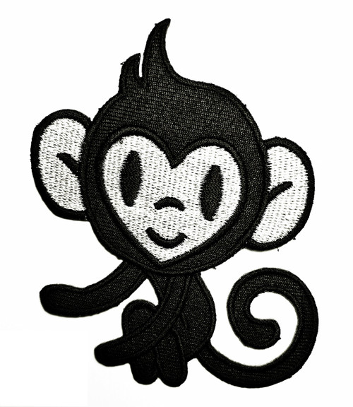 HHO Monkey ape Cartoon Cute Patch Embroidered DIY Patches, Cute Applique Sew Iron on Kids Craft Patch for Bags Jackets Jeans Clothes