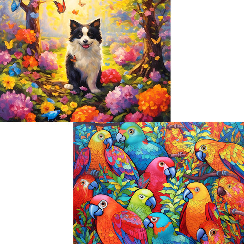 Edsjegn 2 Pack 1000 Piece Jigsaw Puzzles, 2000 Piece Puzzles for Adults, Puzzles for Adults 1000 Pieces and up Impossible Puzzle White Elephant Gifts