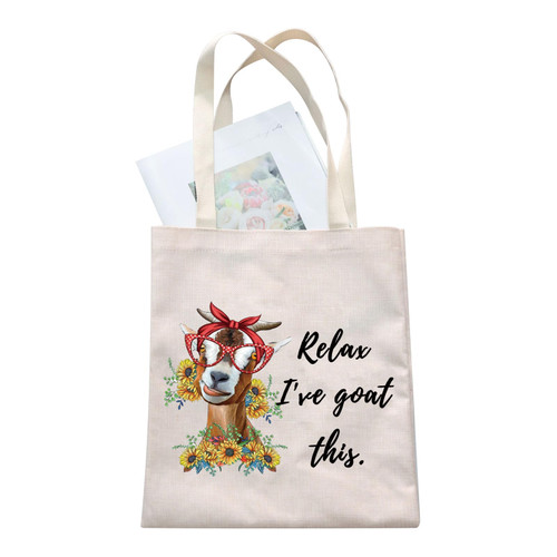 G2TUP Goat Cosmetic Bag Goats Makeup Zipper Pouch Bag Relax I've Goat This Goat Lover Gift For Farmer (Goat T) G2TUP Goat Cosmetic Bag Goats Makeup Zipper Pouch Bag Relax I've Goat This Goat Lover Gift For Farmer (Goat T)