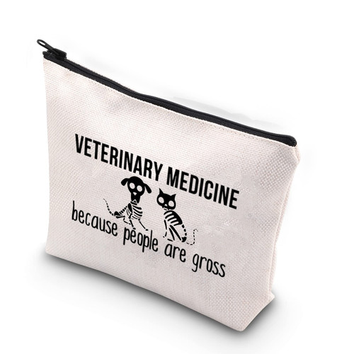 WCGXKO Veterinarian Gift Vet Techs Are Pawsome Animal Lover Zipper Pouch Makeup Bag (Veterinary Medicine) WCGXKO Veterinarian Gift Vet Techs Are Pawsome Animal Lover Zipper Pouch Makeup Bag (Veterinary Medicine)