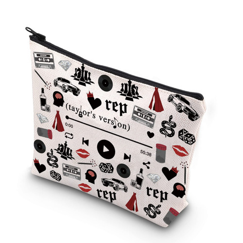 Music Lover Gift Singer Merch Gift For Fan Song Lyrics Gift Zipper Pouch Makeup Bag (Taylor rep) Music Lover Gift Singer Merch Gift For Fan Song Lyrics Gift Zipper Pouch Makeup Bag (Taylor rep)