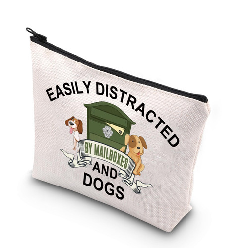 TSOTMO Postal Worker Zipper Pouch Bag Mail Lady Postal Worker Gift Postal Worker Dog Makeup Bag (AND DOGS)