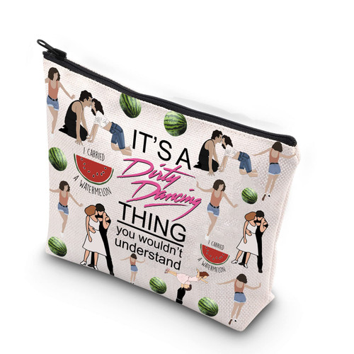 Dance Dirty Inspired Makeup Bag Dancing Gift 80s Movie Zipper Pouch Pouch Dancing Lover Gift Bag For Women Girls (Dancing THING)