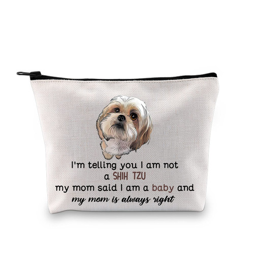 JNIAP Shih Tzu Dog Cosmetic Bag Shih Tzu Lover Gift I Am Not a Shih Tzu Makeup Pouch Shih Tzu Mom Travel Toiletry Bag (Shih Tzu bag) JNIAP Shih Tzu Dog Cosmetic Bag Shih Tzu Lover Gift I Am Not a Shih Tzu Makeup Pouch Shih Tzu Mom Travel Toiletry Bag (Shih Tzu bag)