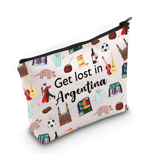 Argentina Travel Gift Get Lost in Argentina Makeup Zipper Pouch for Argentina Traveler Gift Welcome to Argentina Gift (Argentina bag) Argentina Travel Gift Get Lost in Argentina Makeup Zipper Pouch for Argentina Traveler Gift Welcome to Argentina Gift (Argentina bag)