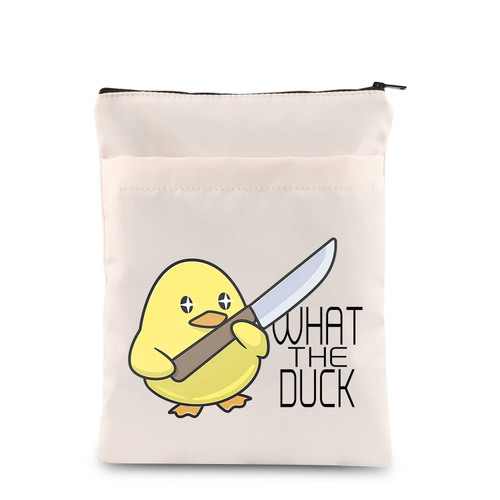 PLITI Duck Book Sleeve Duck Mom Gift Duck Owner Gift What The Duck Book Protector for Animal Lover (What The Duck BS) PLITI Duck Book Sleeve Duck Mom Gift Duck Owner Gift What The Duck Book Protector for Animal Lover (What The Duck BS)