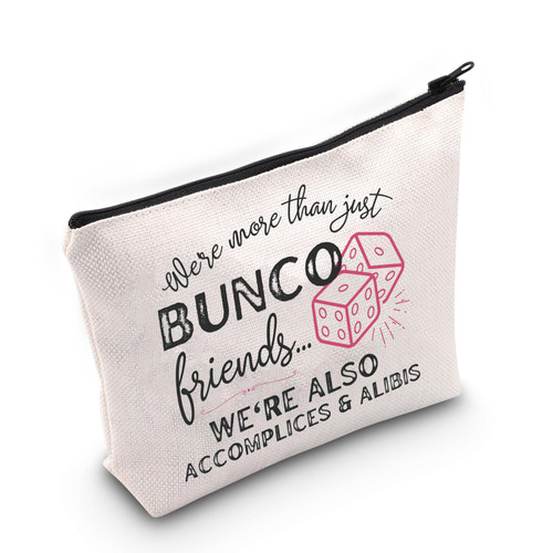 WCGXKO Bunco Gift Bunco Dice Game Party Night Accessory Bag Dice Game Gift Gambling Lover Zipper Pouch (Bunco Friends)