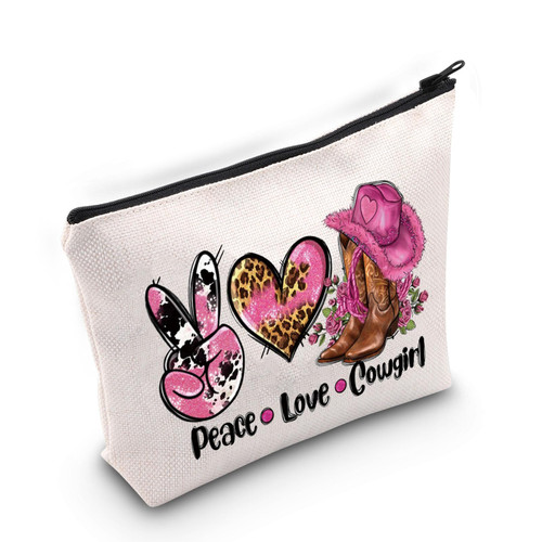 Western Cowgirl Bag for Women Peace Love Cowgirl Makeup Bag Western Women Gift Cowgirl Western Rodeo Zipper Pouch (peace love cowgirl) Western Cowgirl Bag for Women Peace Love Cowgirl Makeup Bag Western Women Gift Cowgirl Western Rodeo Zipper Pouch (peace love cowgirl)