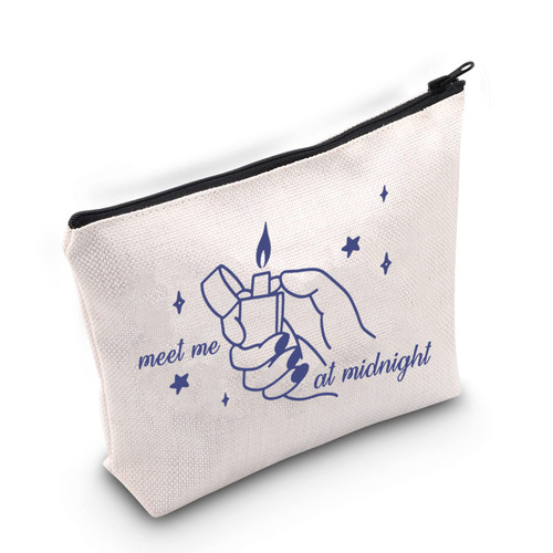 TOBGB Album Gift For Fan Singer Inspired Song Lyrics Zipper Cosmetic Bag Singer's Merchandise Music Lover Gift (Lighter Meet Me)