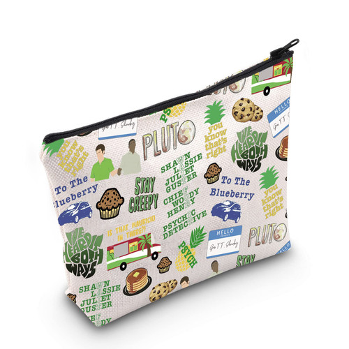 POFULL TV Show Merchandise Pineapple Makeup Zipper Pouch Bag Shawn and Gus Fan Gift (PSY-C Cosmetic Bag) POFULL TV Show Merchandise Pineapple Makeup Zipper Pouch Bag Shawn and Gus Fan Gift (PSY-C Cosmetic Bag)