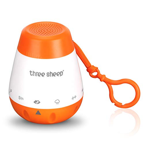 Baby White Noise Machine, Portable Baby Soother Sound Machine with 6 Soothing Sound, Noise Machine for Sleeping,Traveling with Sound Sensor Function,USB Charge& 30 Minutes Auto-Off Timer