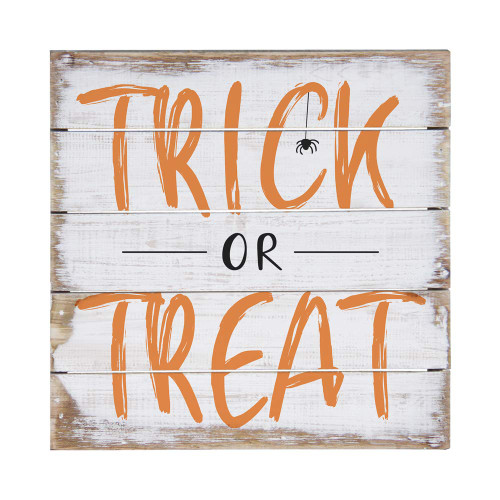Simply Said, INC Perfect Pallets Petites - Trick or Treat! Halloween Decor, 6x6 in Rustic Wood Sign PET1986