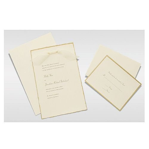 Gartner Studios Invite Kit, Ivory Gold Deckled Edge, 50-Count (61405) by Gartner Gartner Studios Invite Kit, Ivory Gold Deckled Edge, 50-Count (61405) by Gartner