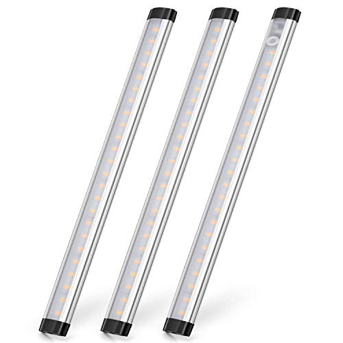 Under Counter Lights Touch Sensor - Albrillo Dimmable LED Under Cabinet Lighting for Kitchen Closet Shelf, 12W 1000 Lumen Warm White 3000K, Pack of 3 Under Counter Lights Touch Sensor - Albrillo Dimmable LED Under Cabinet Lighting for Kitchen Closet Shelf, 12W 1000 Lumen Warm White 3000K, Pack of 3