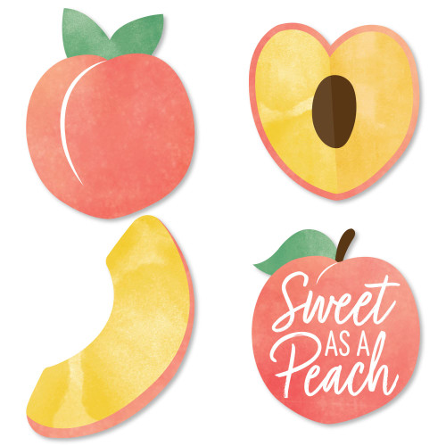 Big Dot of Happiness Sweet as a Peach - Decorations DIY Fruit Themed Baby Shower or Birthday Party Essentials - Set of 20