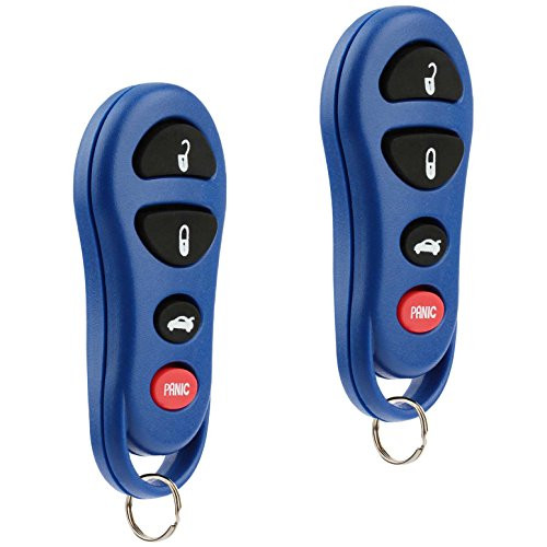 Key Fob Keyless Entry Remote fits Chrysler 300m Concorde LHS Sebring/Dodge Intrepid Stratus Viper/Jeep Liberty (Blue), Set of 2