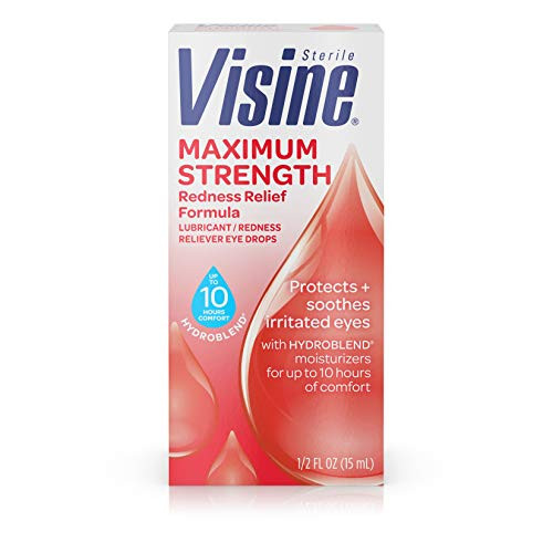 Visine Maximum Strength Redness Relief Formula Eye Drops, 0.5 fl. oz