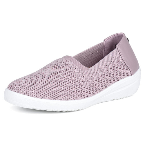 JENN ARDOR Womens Slip Ons Sneaker Shoes Mesh Knit Casual Walking Shoes Breathable Lightweight Fashion Sock Sneakers Loafers Pink 6