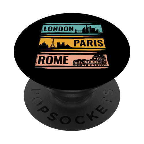 London Paris Rome - Traveler PopSockets PopGrip: Swappable Grip for Phones & Tablets
