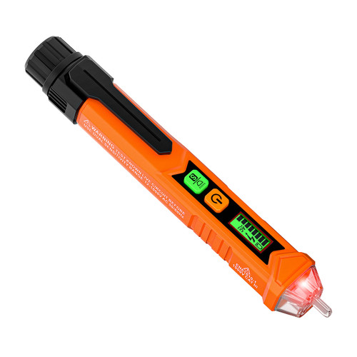 KAIWEETS Voltage Tester/Non-Contact Voltage Tester with Dual Range AC 12V-1000V/48V-1000V, Live/Null Wire Tester, Electrical Tester with LCD Display, Wire Breakpoint Finder-HT100 (Orange) KAIWEETS Voltage Tester/Non-Contact Voltage Tester with Dual Range AC 12V-1000V/48V-1000V, Live/Null Wire Tester, Electrical Tester with LCD Display, Wire Breakpoint Finder-HT100 (Orange)