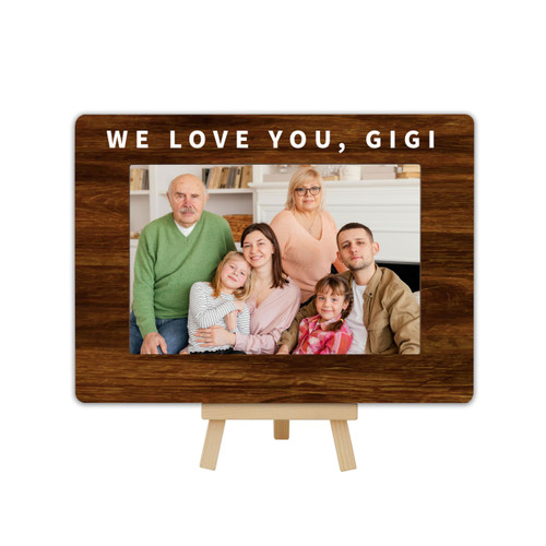 DETIHO 4x6 Photo Frame, Small Wooden Picture Frame with Easel Stand, We Love You GIGI Picture Frame, Grandparents Day Gifts, Horizontal-A12