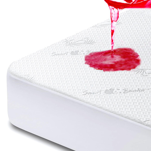 HUXMEYSON Full Size Mattress Protector, Waterproof Bamboo Mattress Protector, Breathable and Noiseless Mattress Cover Bed Protector with 8-21 Deep Pocket, 54 x 75 Inch HUXMEYSON Full Size Mattress Protector, Waterproof Bamboo Mattress Protector, Breathable and Noiseless Mattress Cover Bed Protector with 8-21 Deep Pocket, 54 x 75 Inch