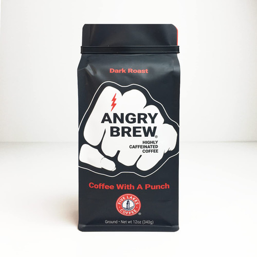 Five Lakes Coffee - Angry Brew - Coffee with a punch! Highly caffeinated, dark roast, coffee (Ground) Five Lakes Coffee - Angry Brew - Coffee with a punch! Highly caffeinated, dark roast, coffee (Ground)