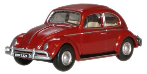 Vw Beetle - Ruby Red - 1/76th Scale Oxford Diecast