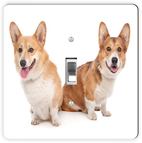 Rikki Knight Pembroke Welsh Corgi Dog-Single Toggle Light Switch Plate