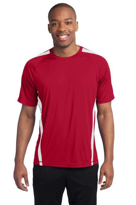 Sport-Tek Colorblock PosiCharge Competitor Tee 3XL True Red/ White