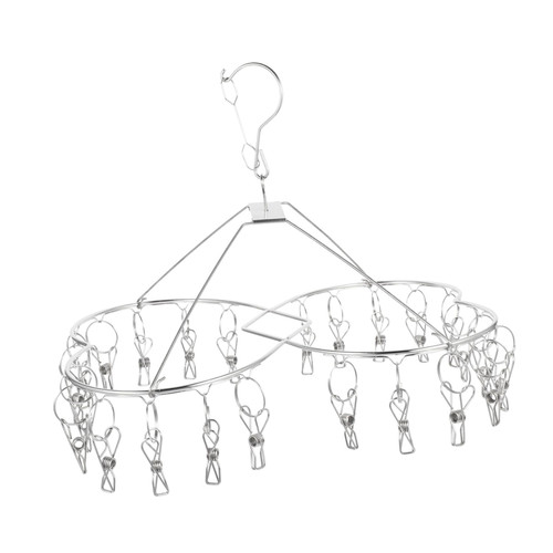BUGUUYO 1pc Drying Rack Clip and drip Hanger Socks Hanger Drying Clips Laundry Hooks Laundry Drying Hanger Clothes Drying Metal Hanging Drying Cloth Clip Stainless Steel Travel Square