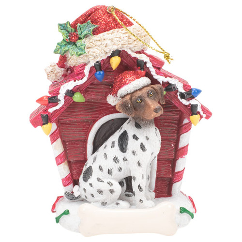 Kurt S. Adler German Shorthair Pointer Tan, Black and White 4 Inch Hanging Ornament