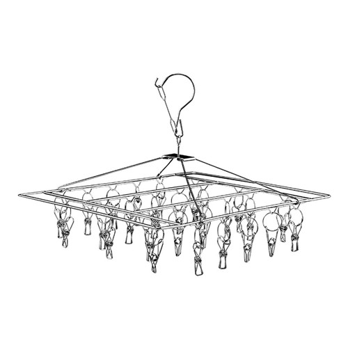 KOSDFOGE Sock Drying Rack Clips, Clothes Drying Hanger Stainless Steel Rotatable Multifunction Sock Clip and Drip Hanger Rack for Socks Towels Underwear