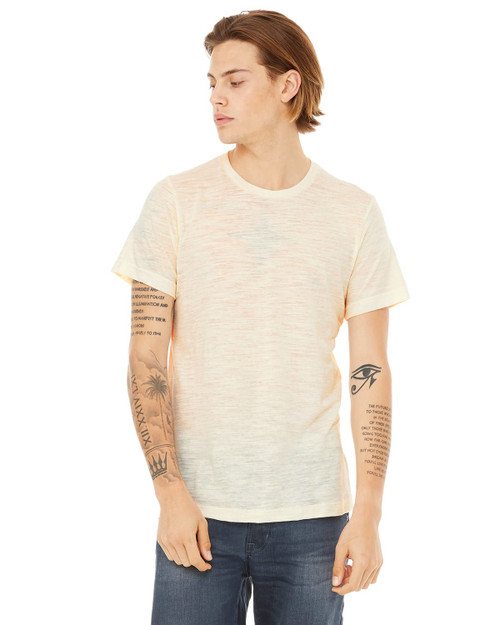 Bella Canvas Unisex Poly-Cotton Short-Sleeve T-Shirt XL Natural Slub