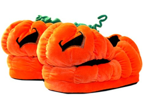 Toy Vault TYV08044 Jack o Lantern Slippers Plush Toy