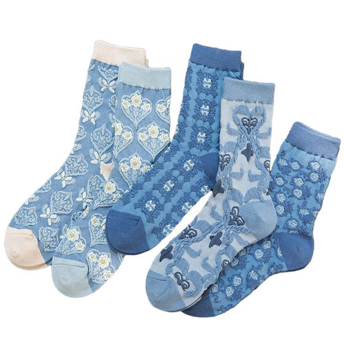 Xhonp 5 Pairs Floral Cotton Socks Vintage Patterned Crew Socks Novelty Ankle Casual Dress Socks for Women Socks (F) Xhonp 5 Pairs Floral Cotton Socks Vintage Patterned Crew Socks Novelty Ankle Casual Dress Socks for Women Socks (F)